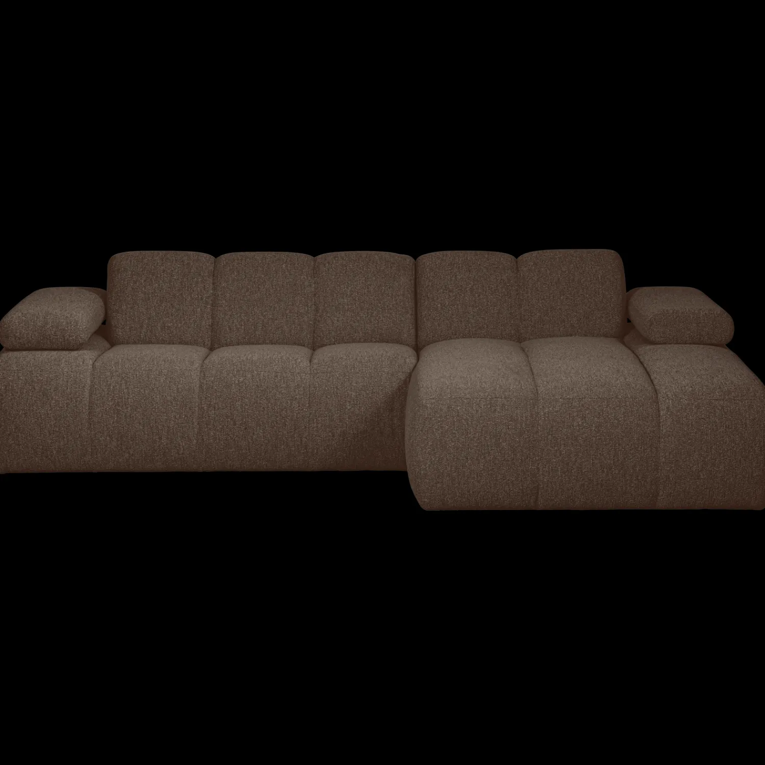Elementenbanken-WOOOD Mojo Bouclé Chaise Longue Bank Brown Melange