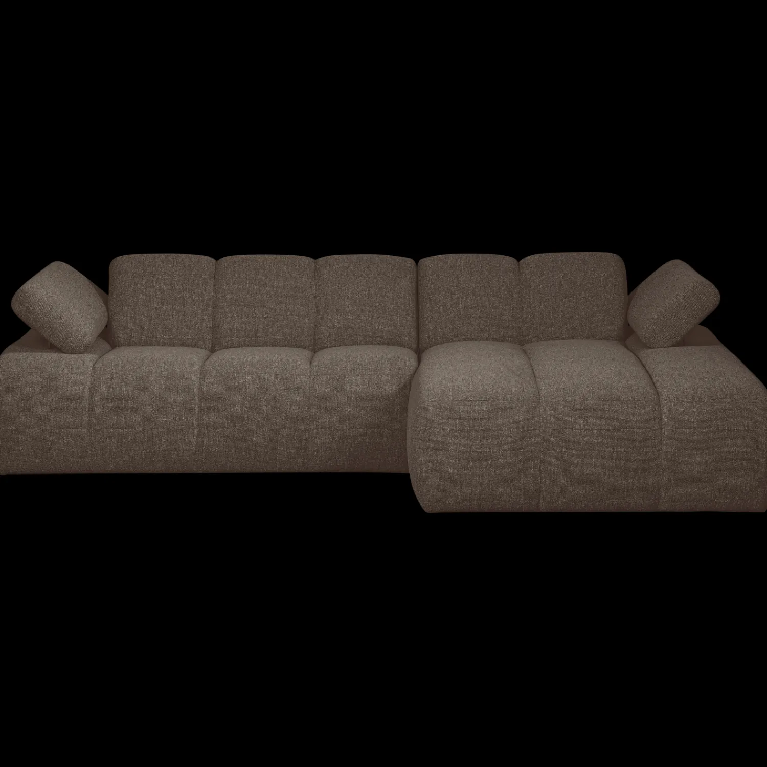 Elementenbanken-WOOOD Mojo Bouclé Chaise Longue Bank Brown Melange