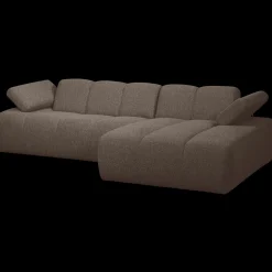 Elementenbanken-WOOOD Mojo Bouclé Chaise Longue Bank Brown Melange