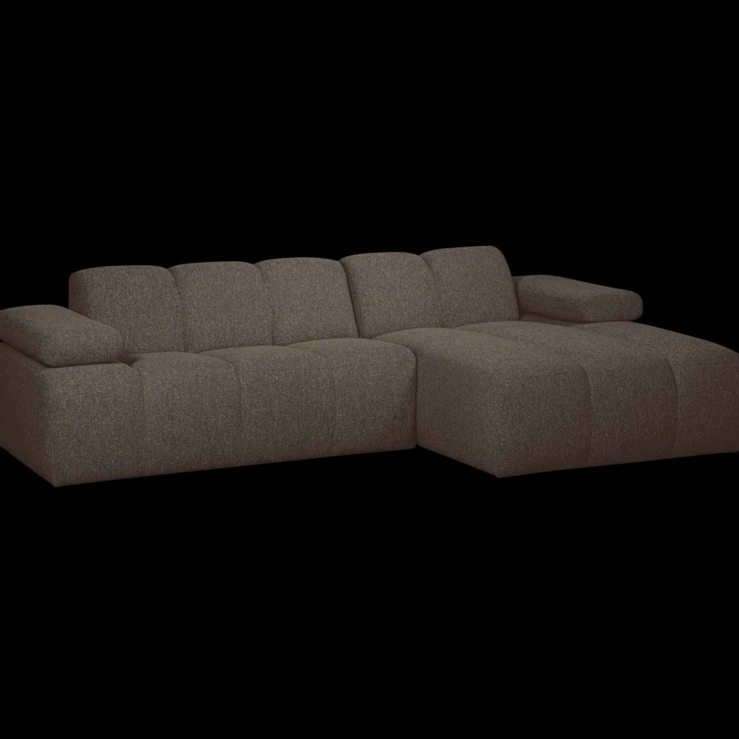 Elementenbanken-WOOOD Mojo Bouclé Chaise Longue Bank Brown Melange