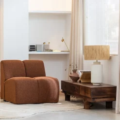 Elementenbanken-WOOOD Mojo Bouclé Elementenbank Rust Brown Melange