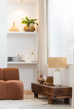 Elementenbanken-WOOOD Mojo Bouclé Elementenbank Rust Brown Melange