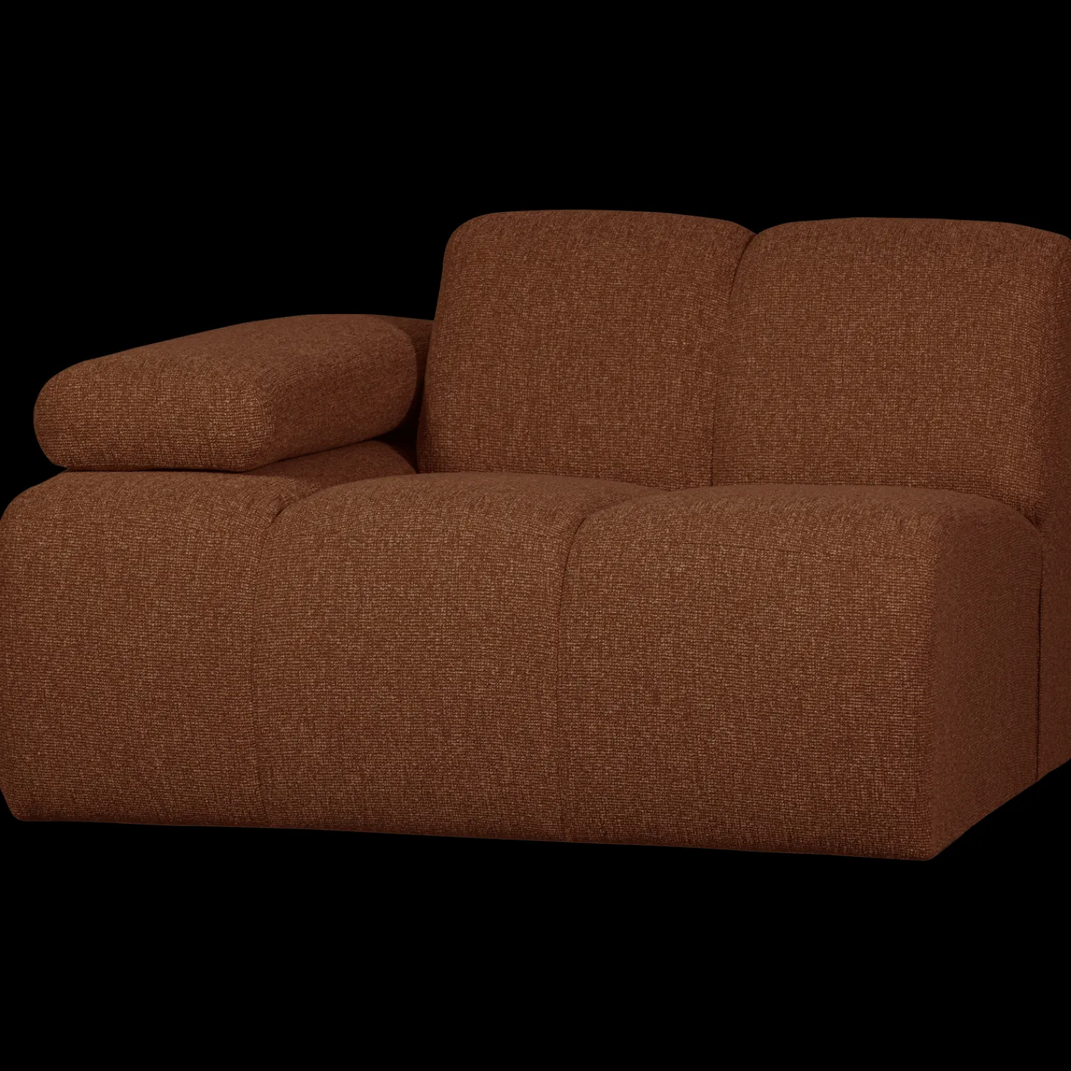 Elementenbanken-WOOOD Mojo Bouclé Elementenbank Rust Brown Melange