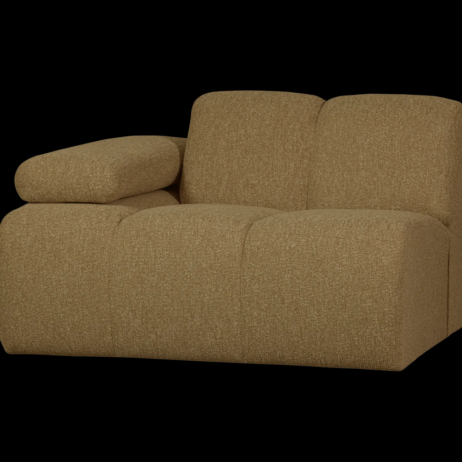 Elementenbanken-WOOOD Mojo Bouclé Elementenbank Yellow, Brown Melange