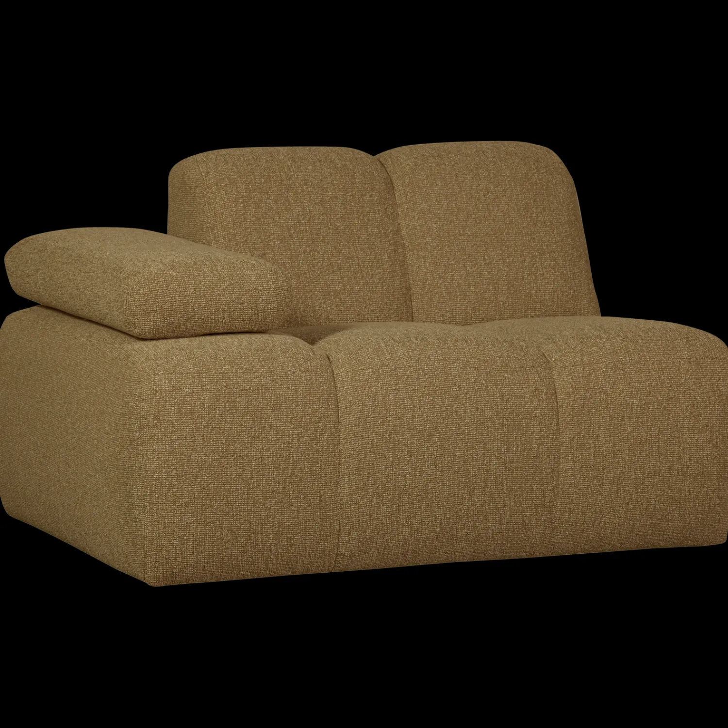 Elementenbanken-WOOOD Mojo Bouclé Elementenbank Yellow, Brown Melange