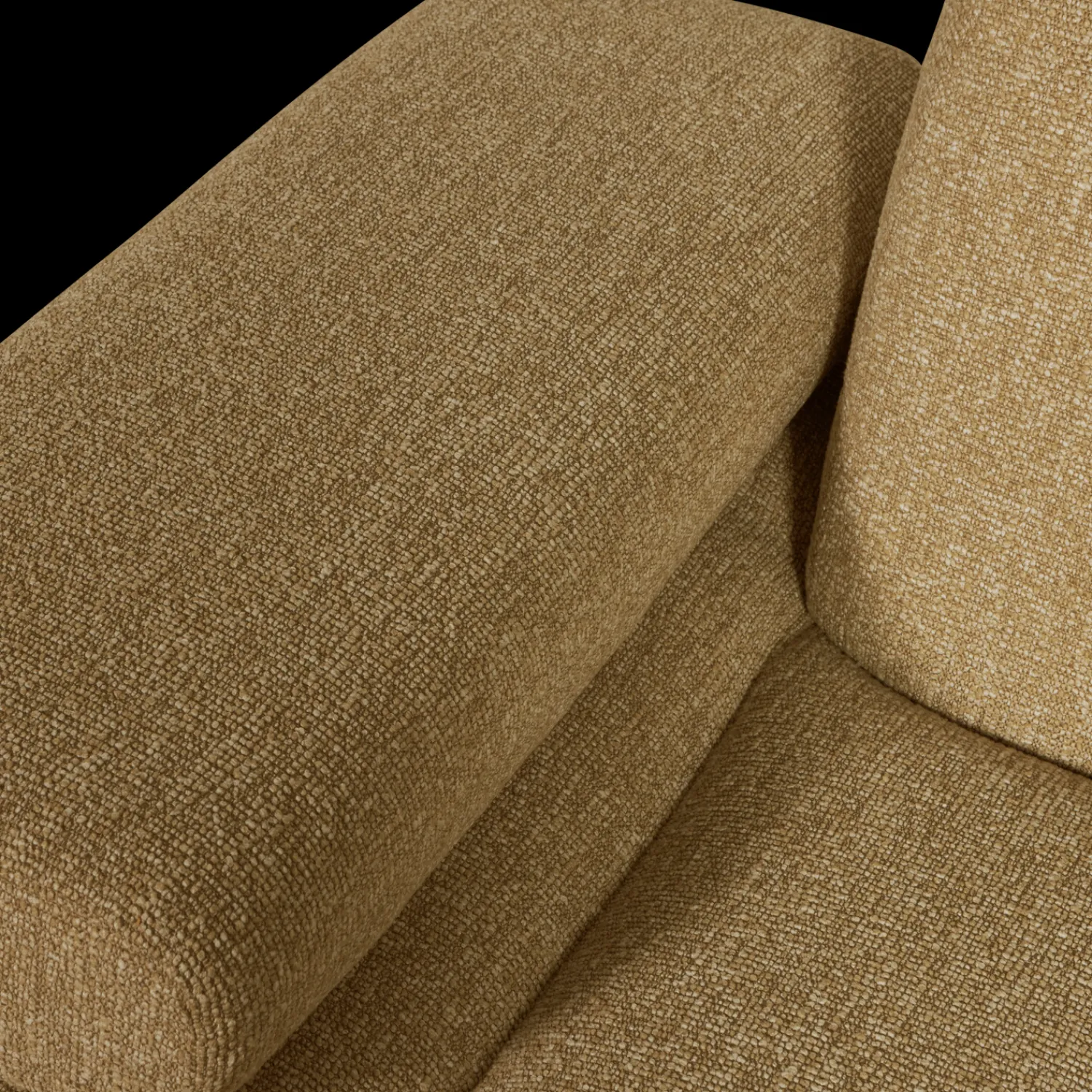 Elementenbanken-WOOOD Mojo Bouclé Elementenbank Yellow, Brown Melange
