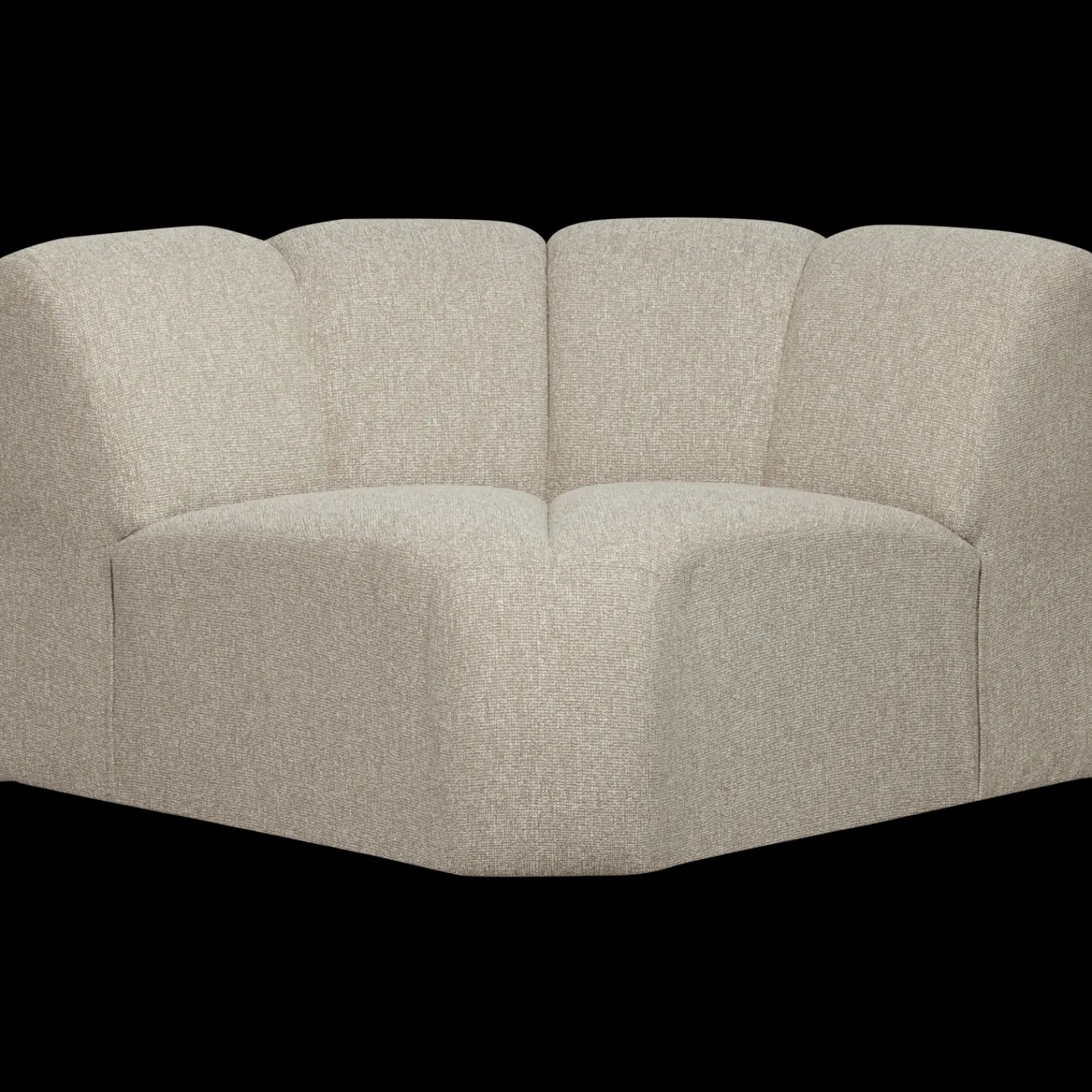 Elementenbanken-WOOOD Mojo Bouclé Hoek Elementenbank Beige Melange
