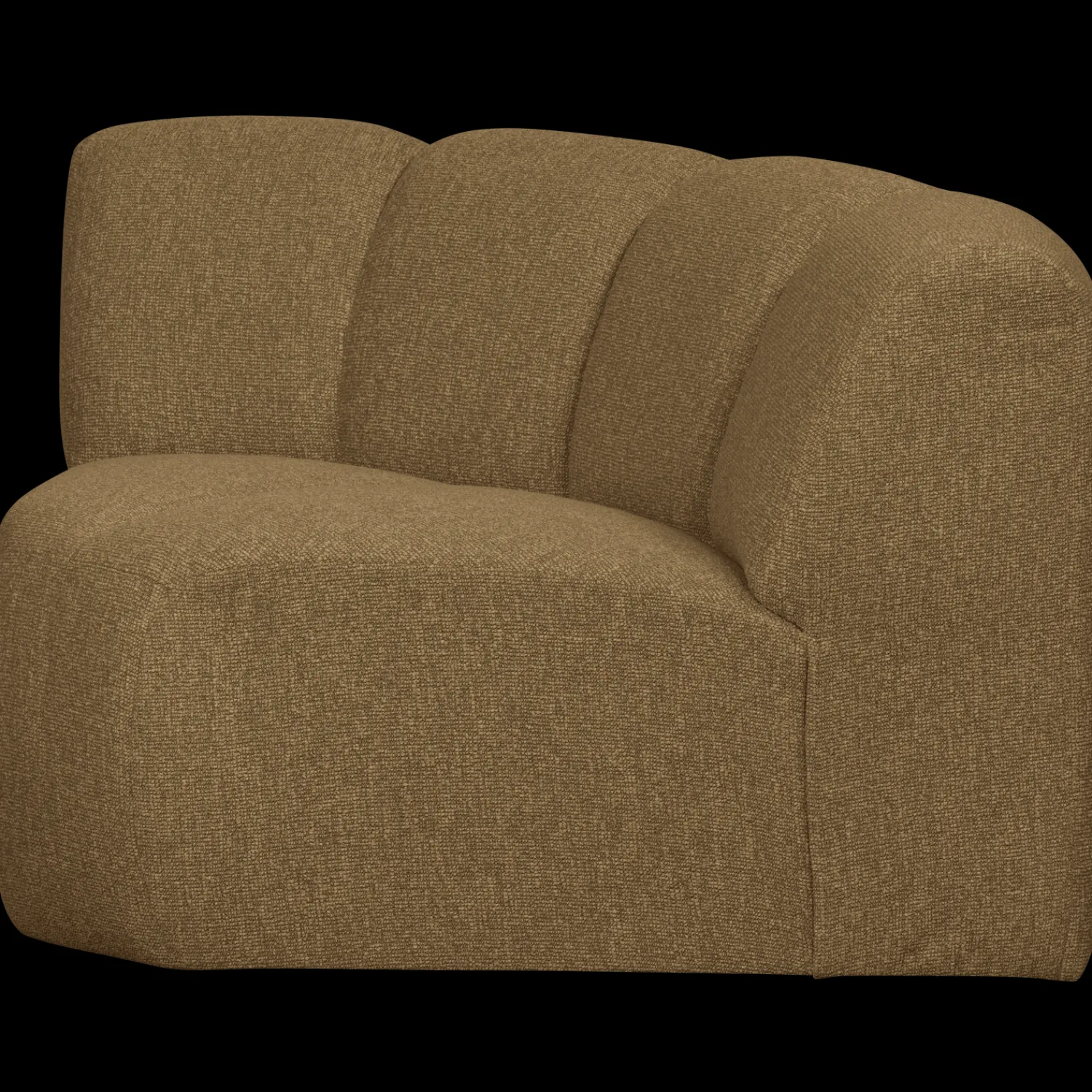 Elementenbanken-WOOOD Mojo Bouclé Hoek Elementenbank Yellow, Brown Melange