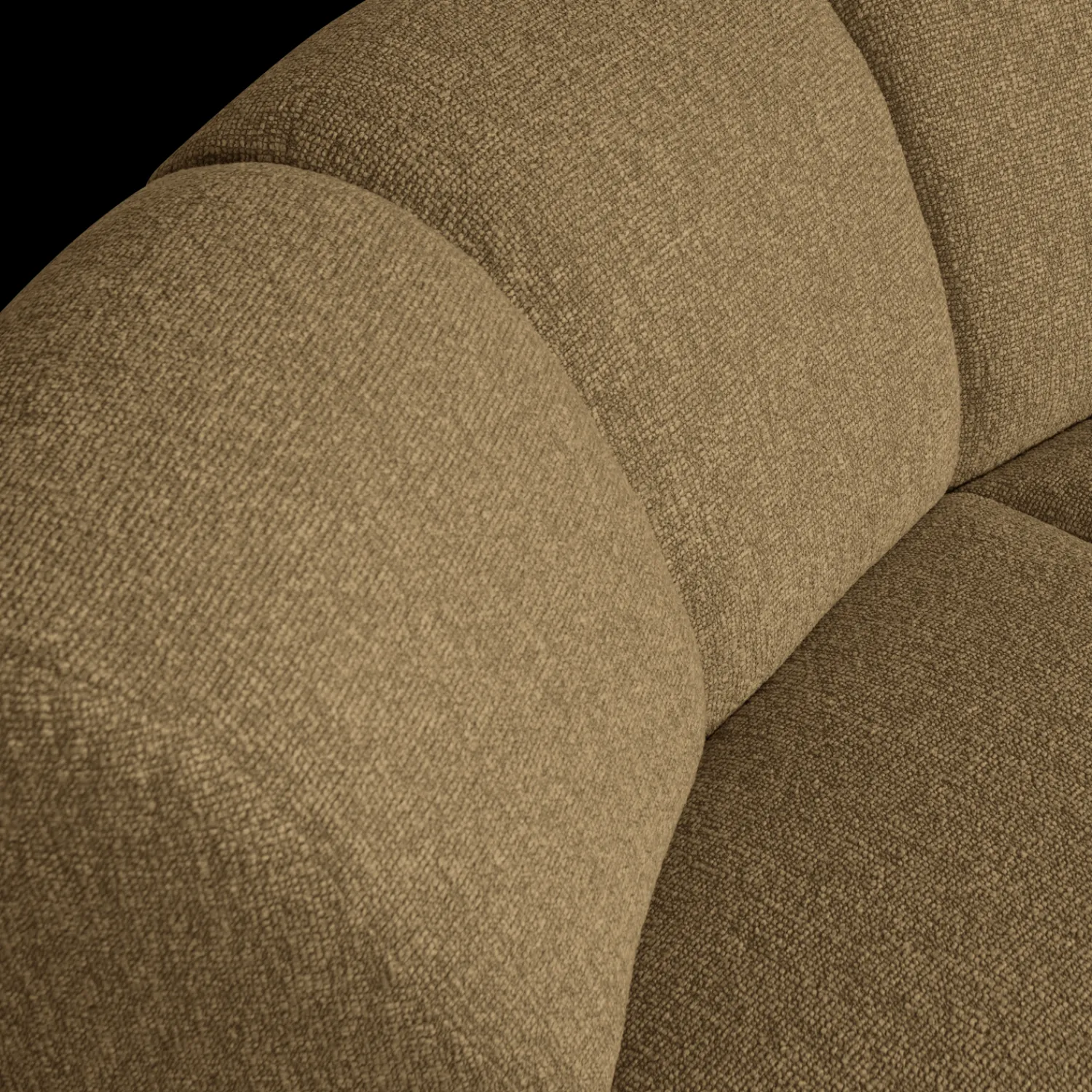 Elementenbanken-WOOOD Mojo Bouclé Hoek Elementenbank Yellow, Brown Melange