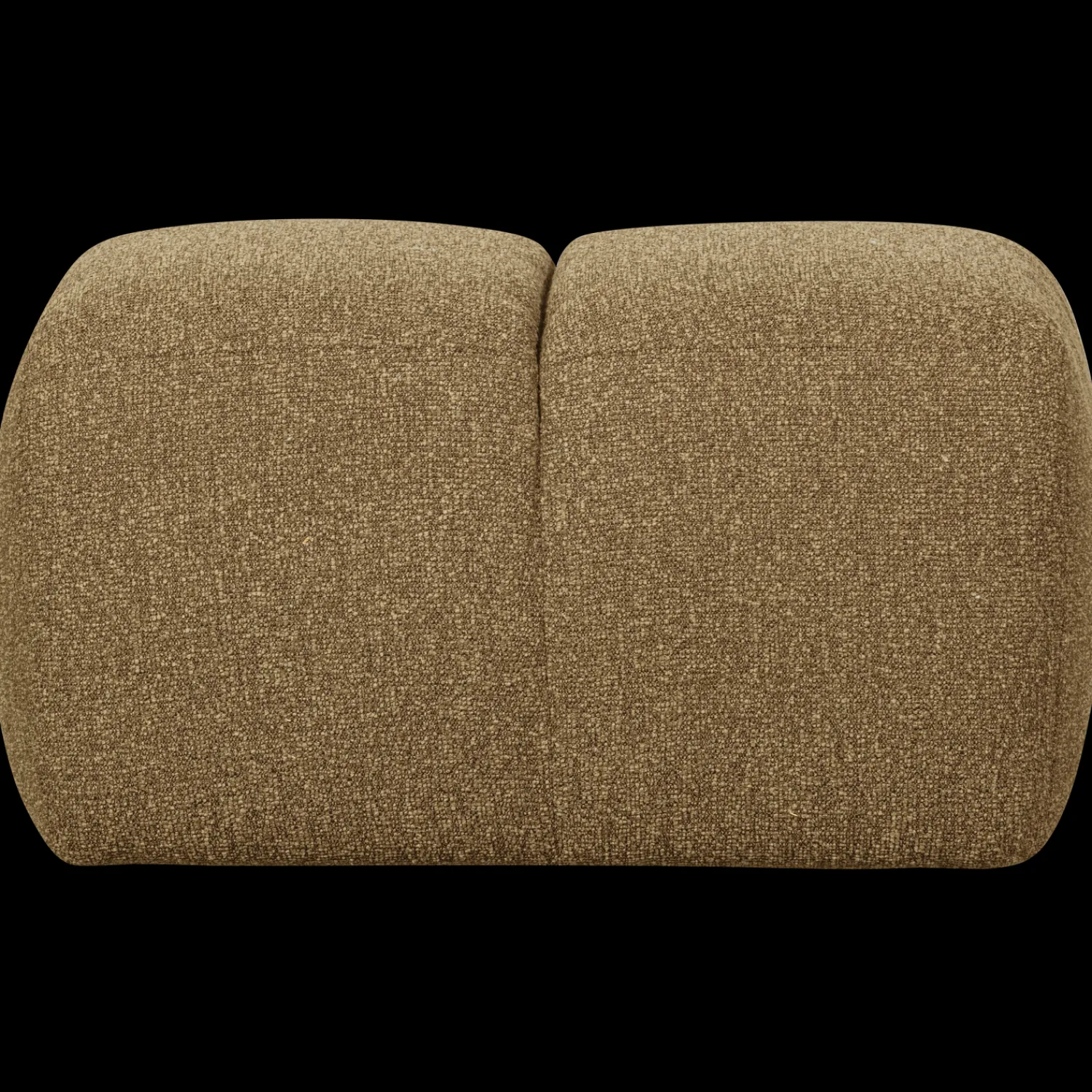 Hockers|Poefs-WOOOD Mojo Bouclé Poef Yellow, Brown Melange