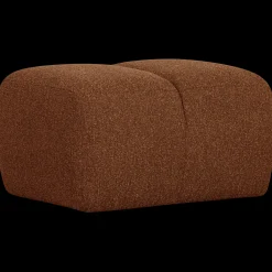 Hockers|Poefs-WOOOD Mojo Bouclé Poef Rust Brown Melange