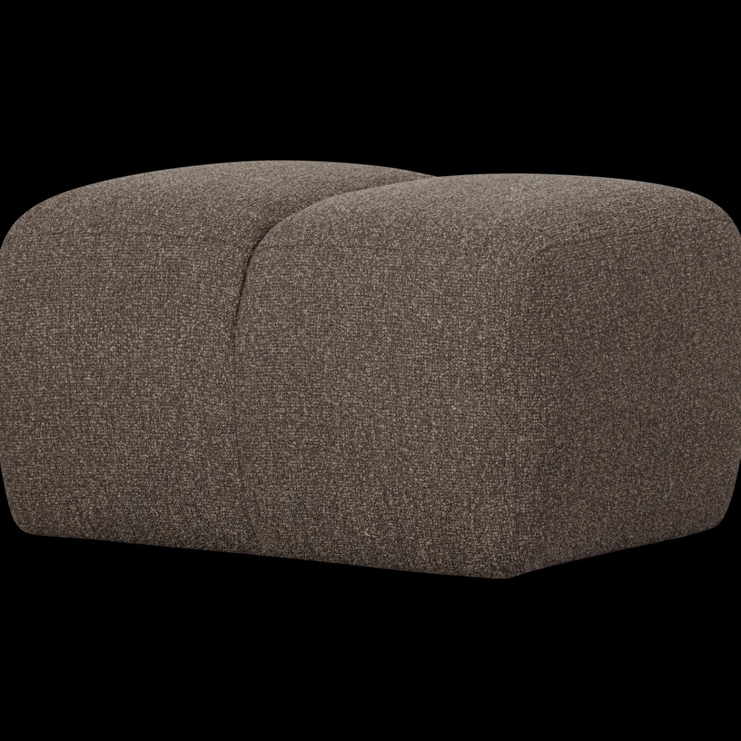 Hockers|Poefs-WOOOD Mojo Bouclé Poef Brown Melange
