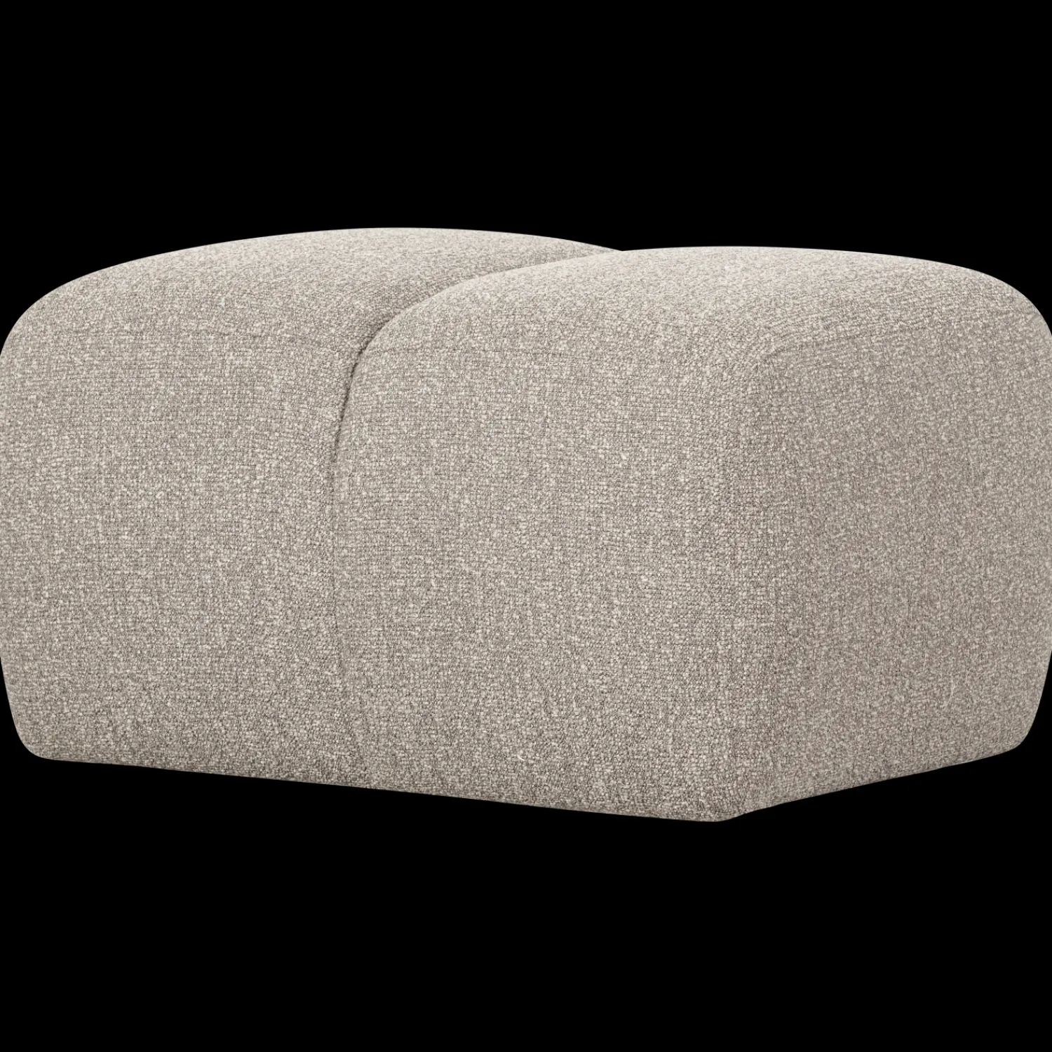 Hockers|Poefs-WOOOD Mojo Bouclé Poef Beige Melange