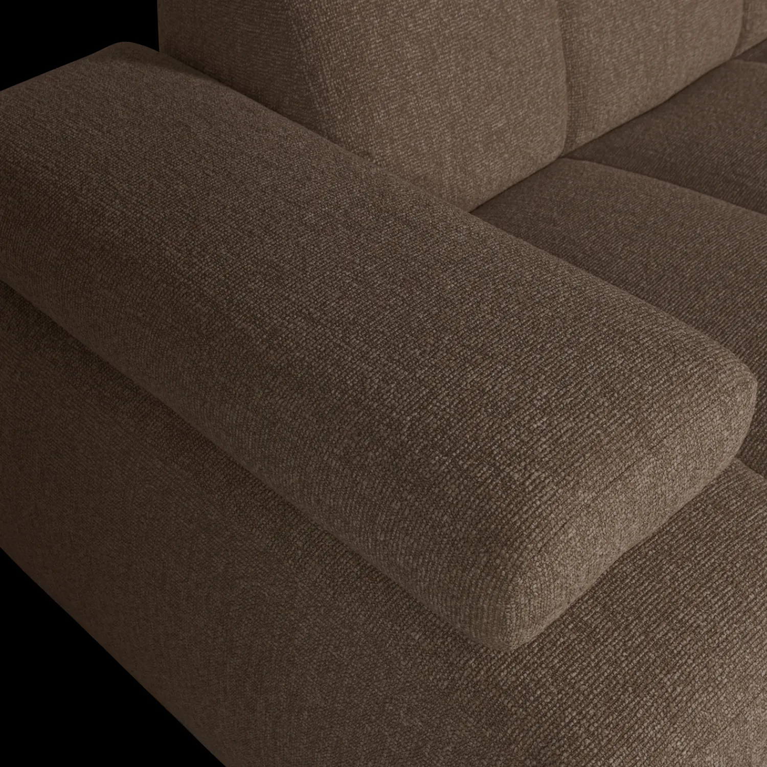 Zitbanken-WOOOD Mojo Bouclé Zitbank Brown Melange