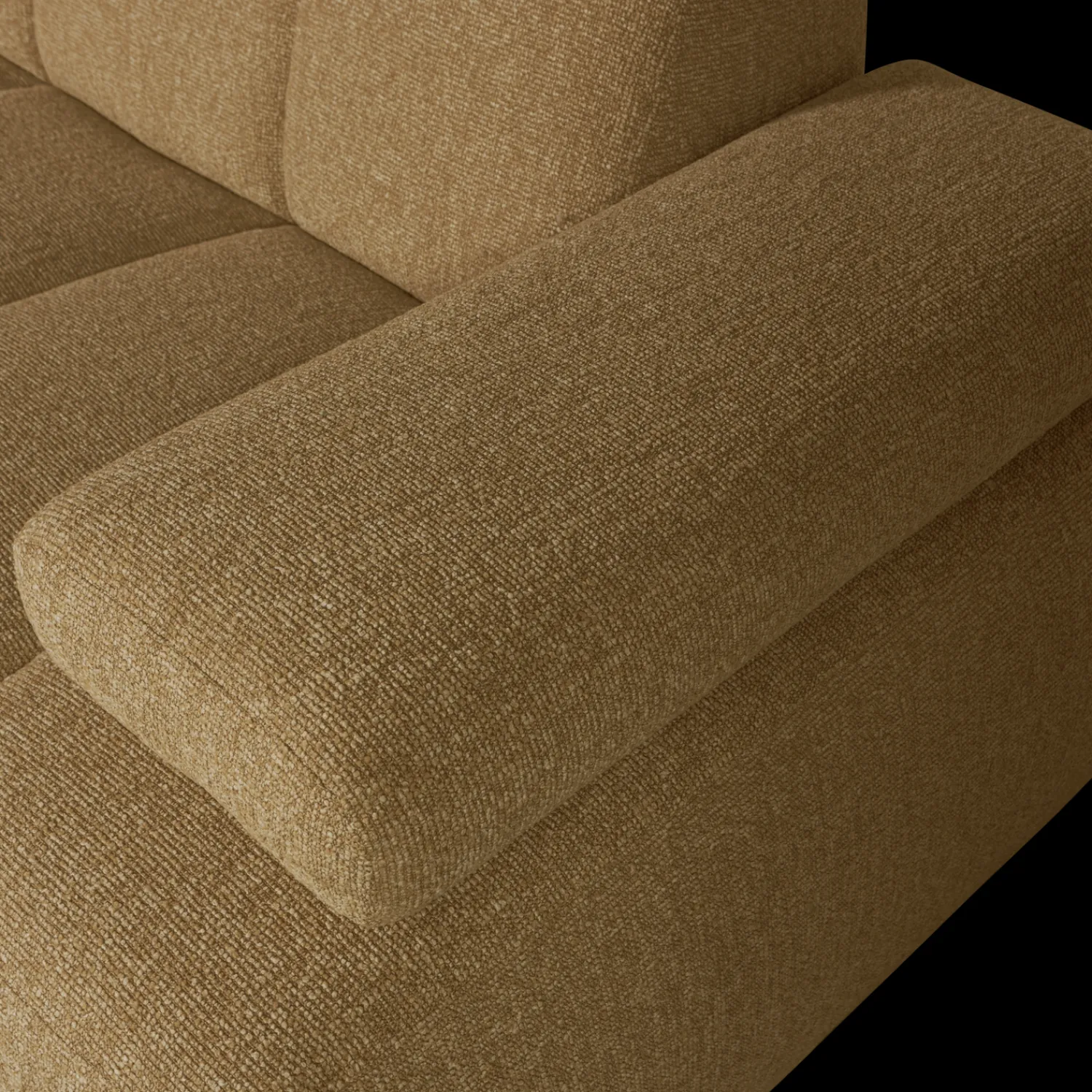 Zitbanken-WOOOD Mojo Bouclé Zitbank Yellow, Brown Melange