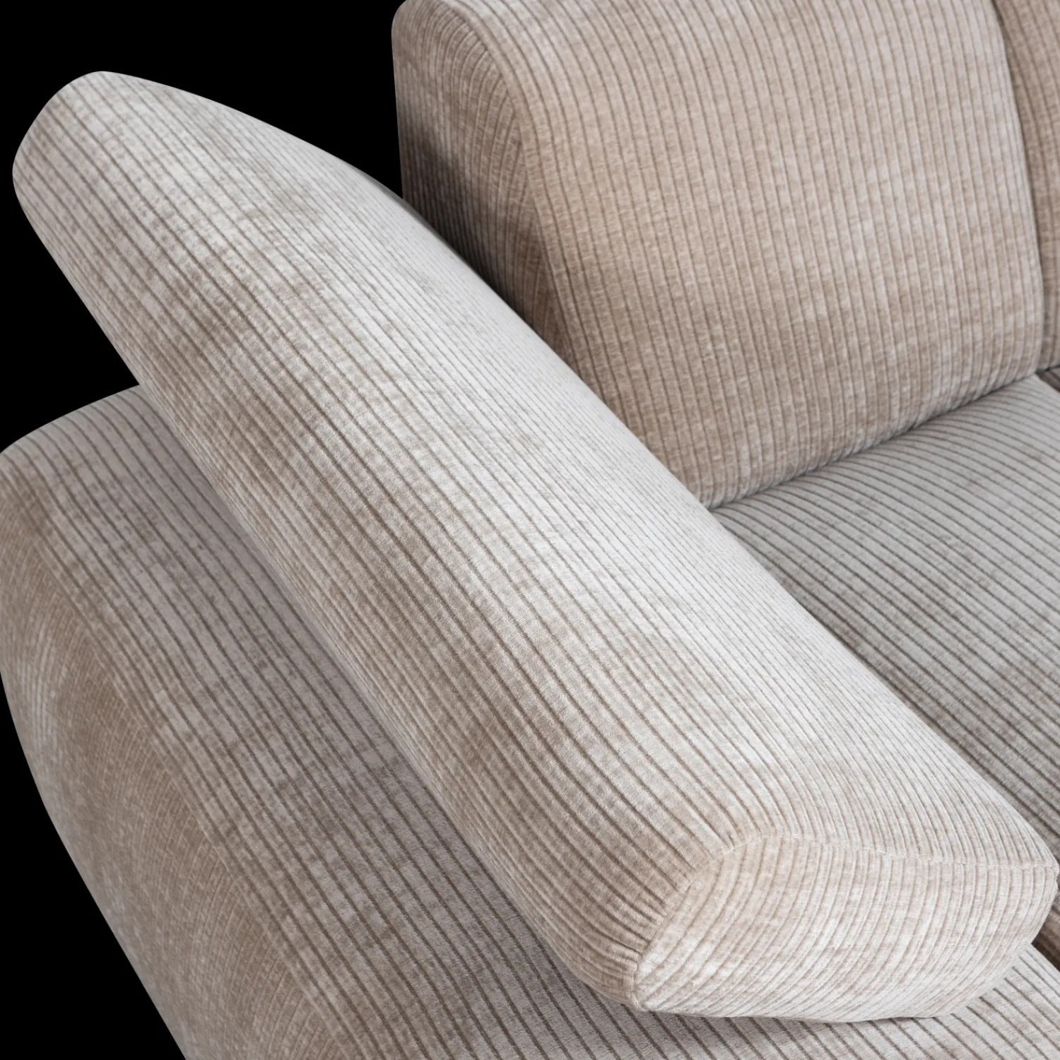 Elementenbanken-WOOOD Mojo Rib Chaise Longue Dark Sand