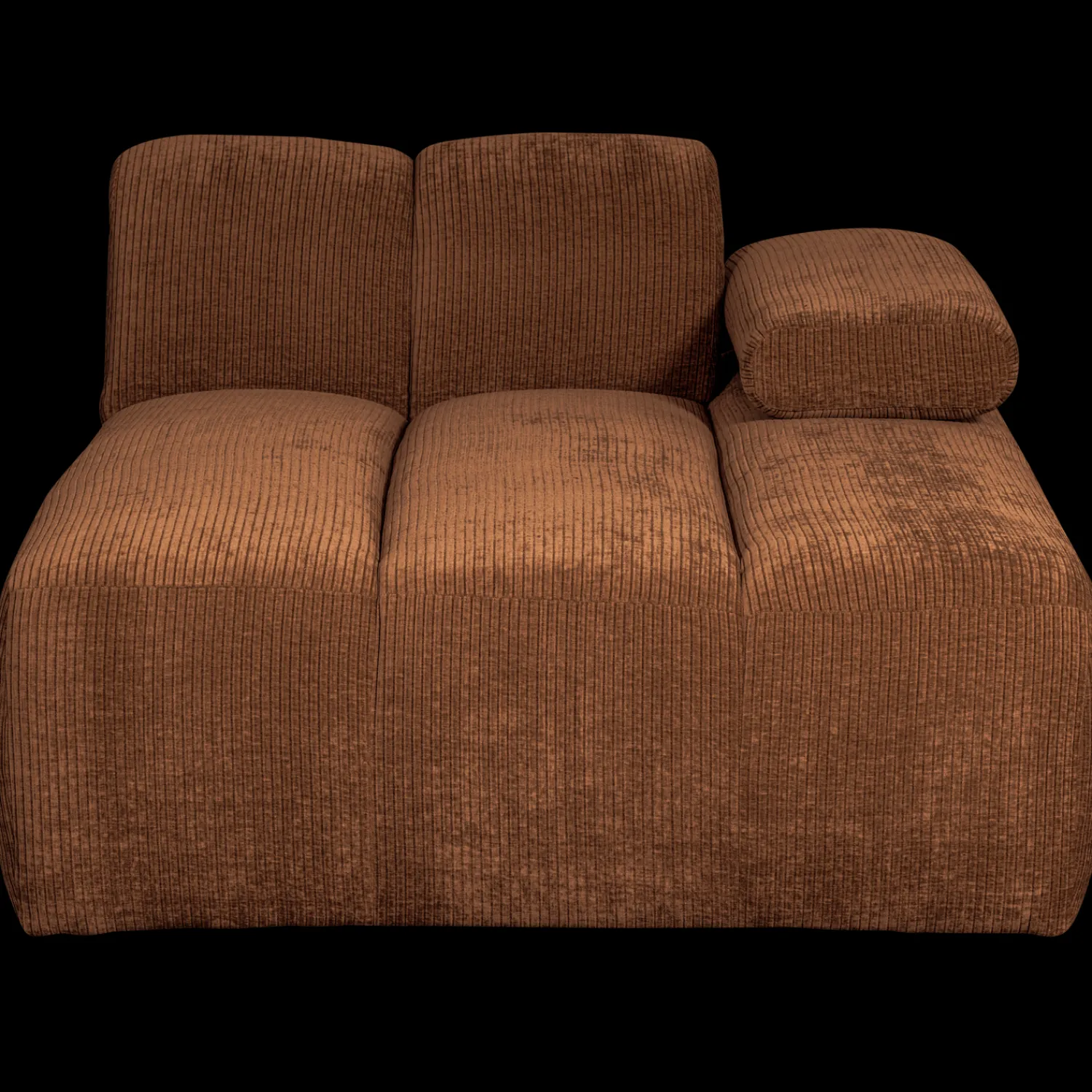 Elementenbanken-WOOOD Mojo Rib Chaise Longue Rust Brown Melange