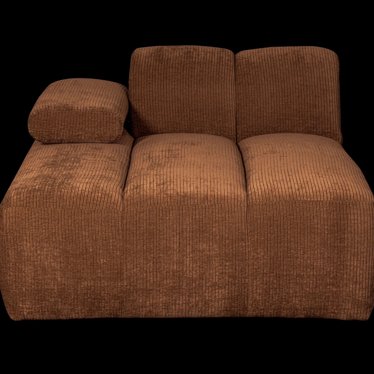 Elementenbanken-WOOOD Mojo Rib Chaise Longue Rust Brown