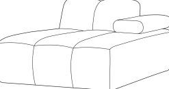 Elementenbanken-WOOOD Mojo Rib Chaise Longue Honey Yellow
