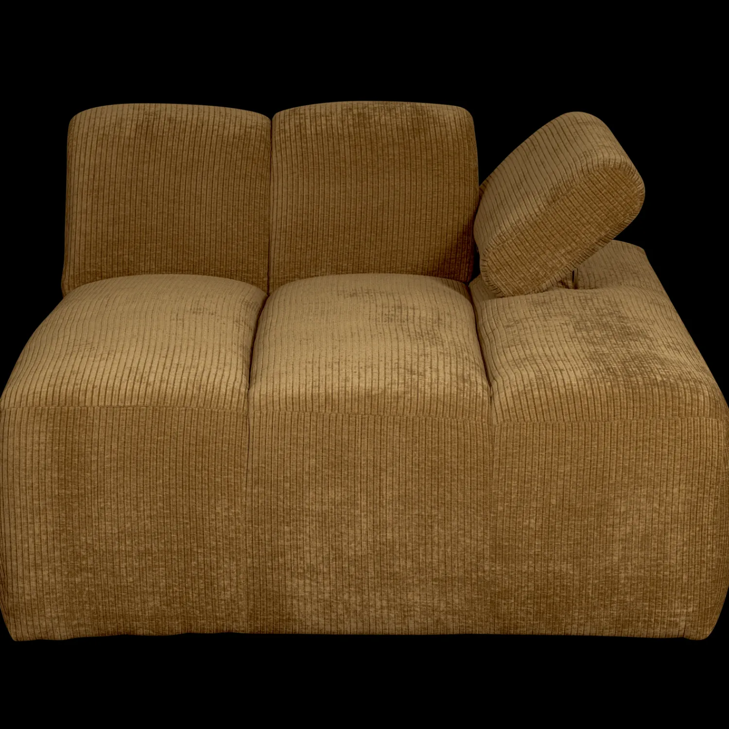 Elementenbanken-WOOOD Mojo Rib Chaise Longue Honey Yellow
