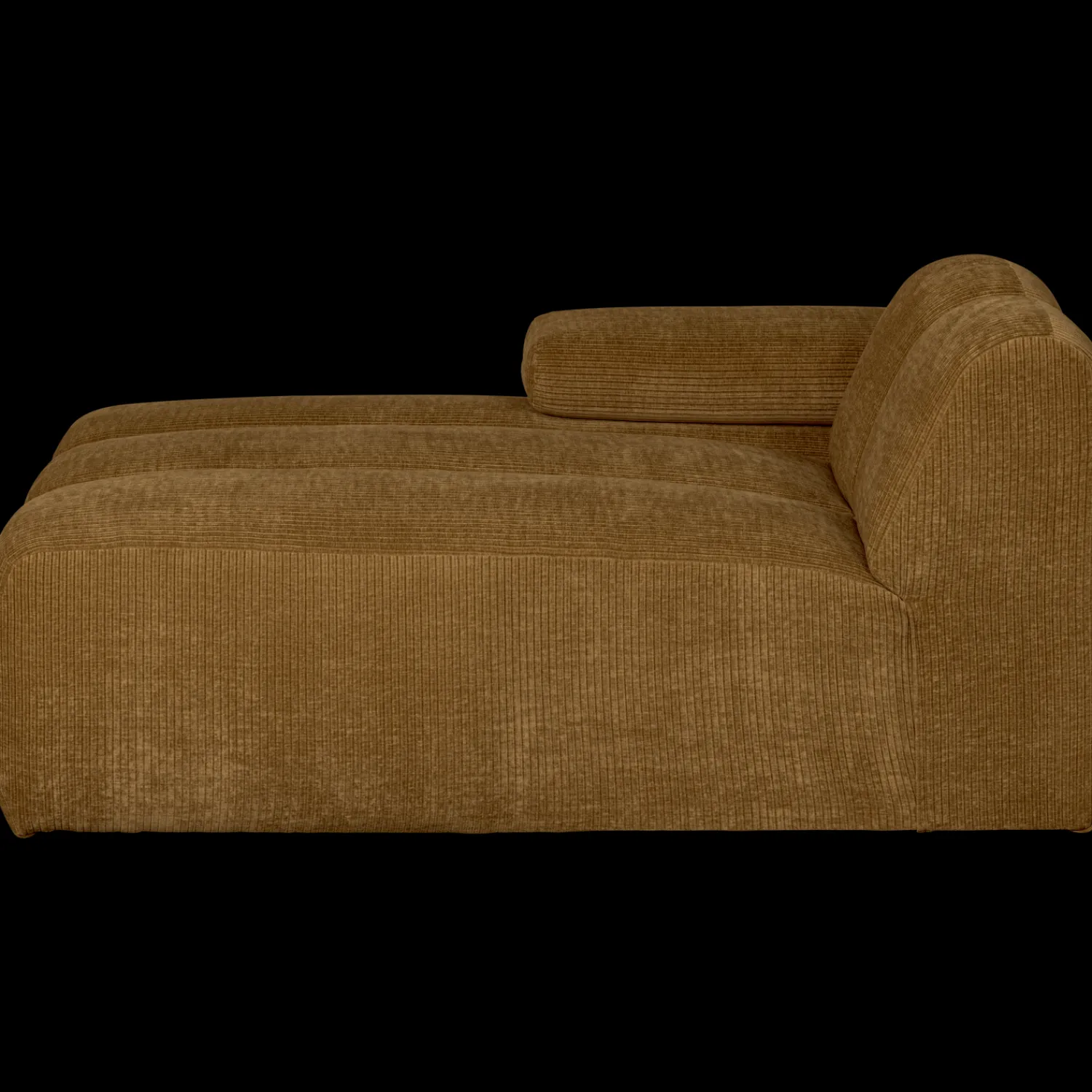 Elementenbanken-WOOOD Mojo Rib Chaise Longue Honey Yellow
