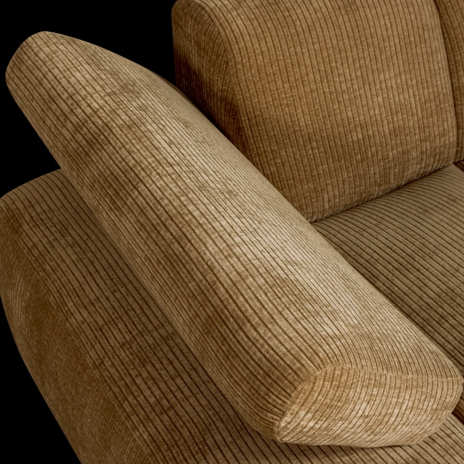 Elementenbanken-WOOOD Mojo Rib Chaise Longue Honey Yellow