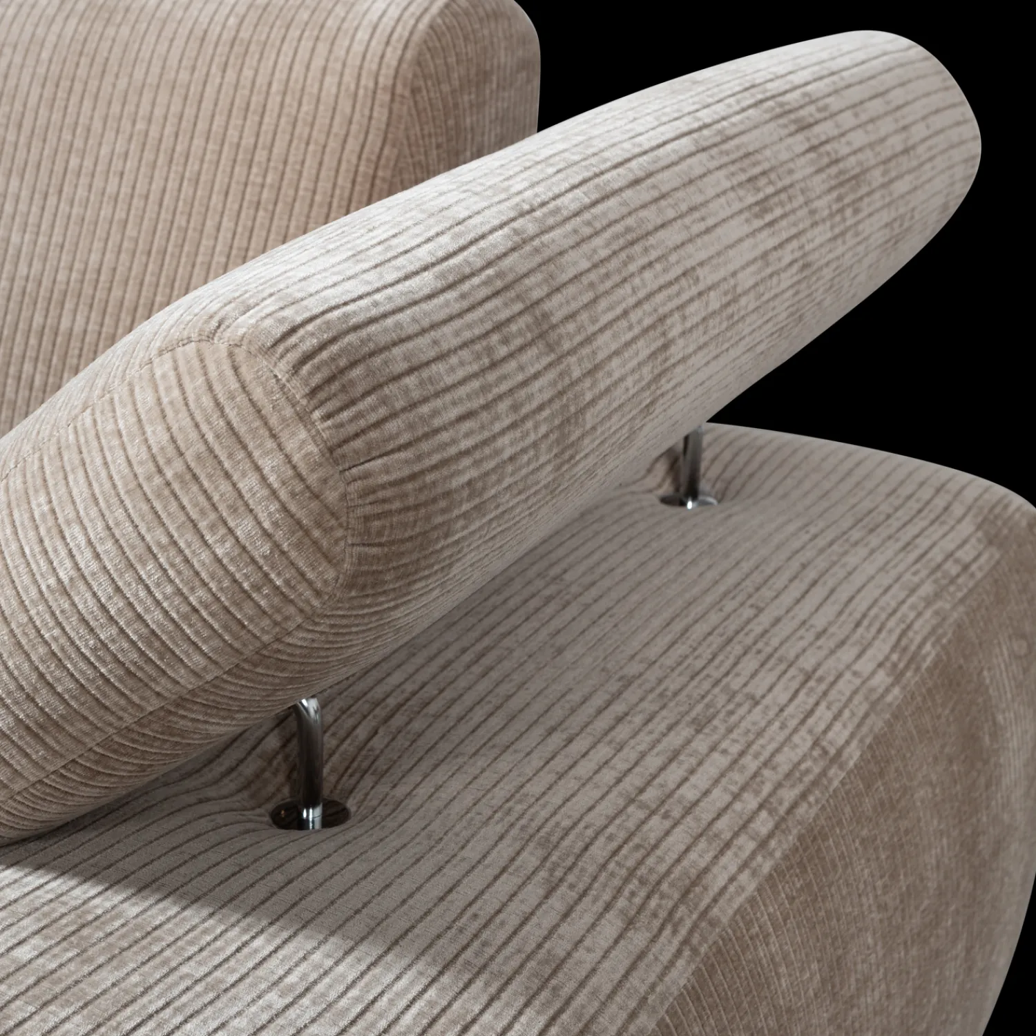 Elementenbanken-WOOOD Mojo Rib Chaise Longue Dark Sand
