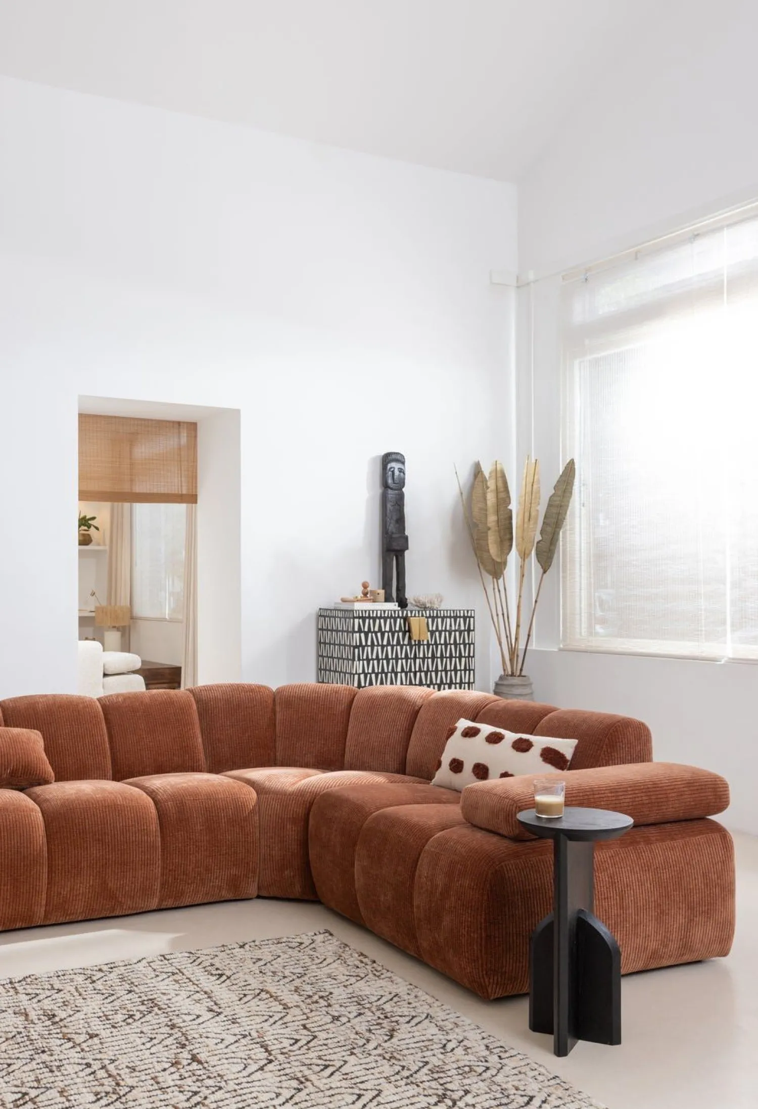 Elementenbanken-WOOOD Mojo Rib Elementenbank Rust Brown