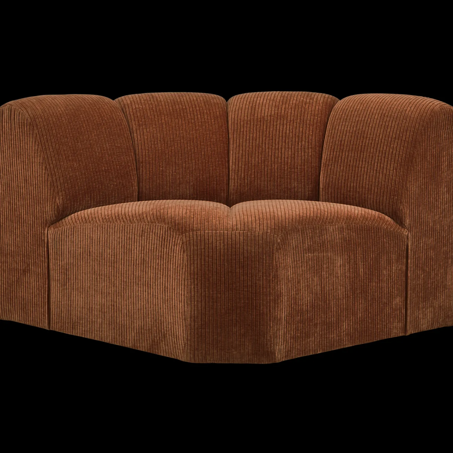 Elementenbanken-WOOOD Mojo Rib Hoek Elementenbank Rust Brown