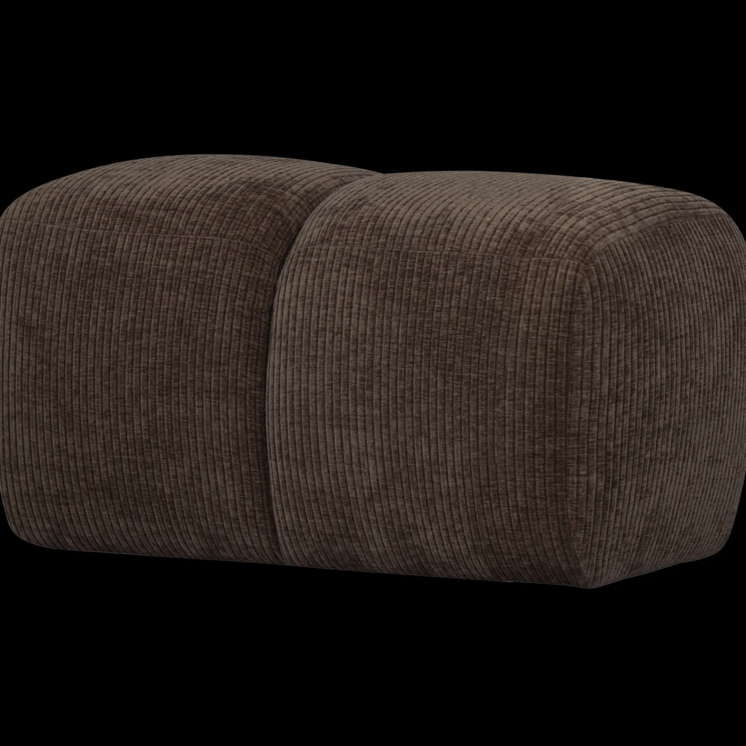 Hockers|Poefs-WOOOD Mojo Rib Poef Brown