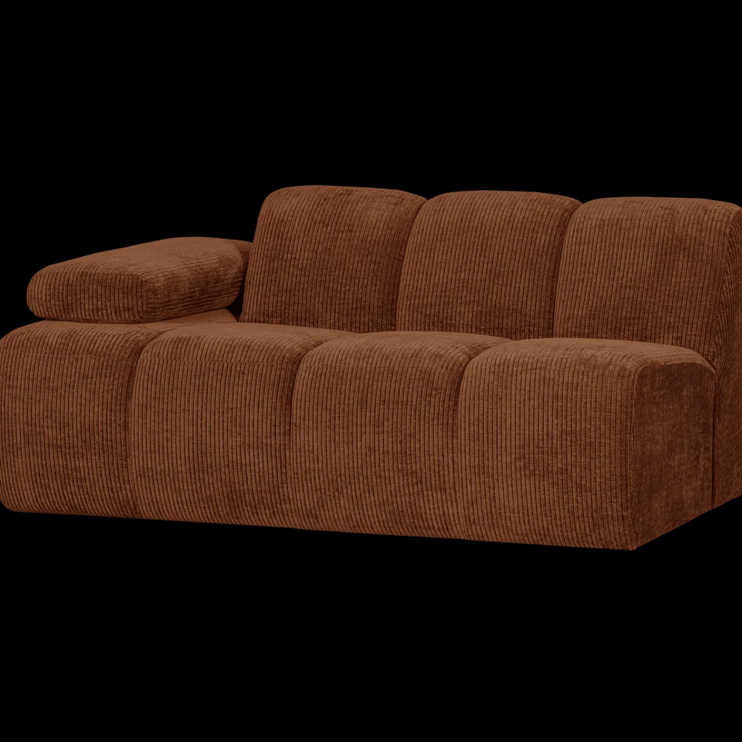 Zitbanken-WOOOD Mojo Rib Zitbank Rust Brown