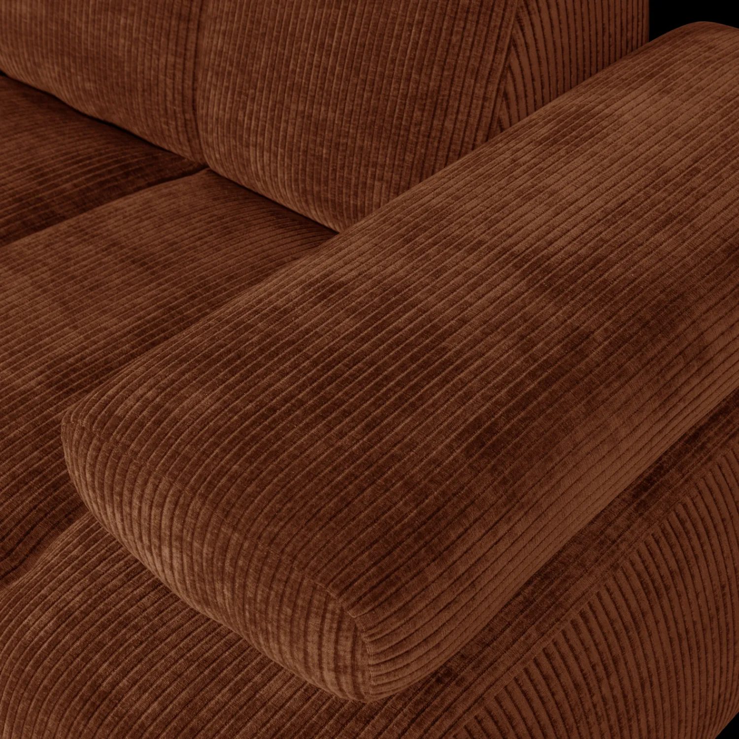 Zitbanken-WOOOD Mojo Rib Zitbank Rust Brown