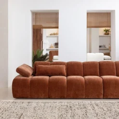 Zitbanken-WOOOD Mojo Rib 2-Zitsbank Rust Brown