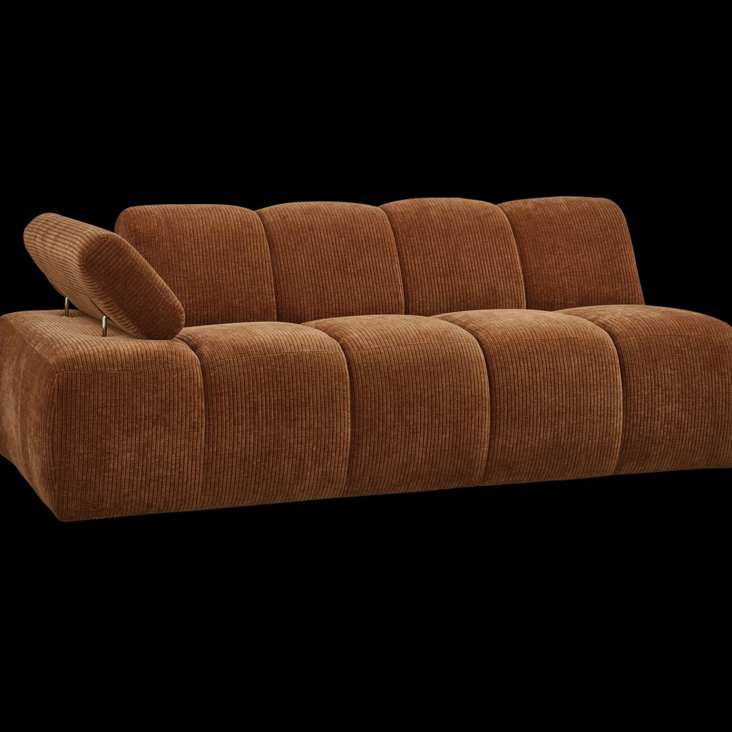Zitbanken-WOOOD Mojo Rib 2-Zitsbank Rust Brown