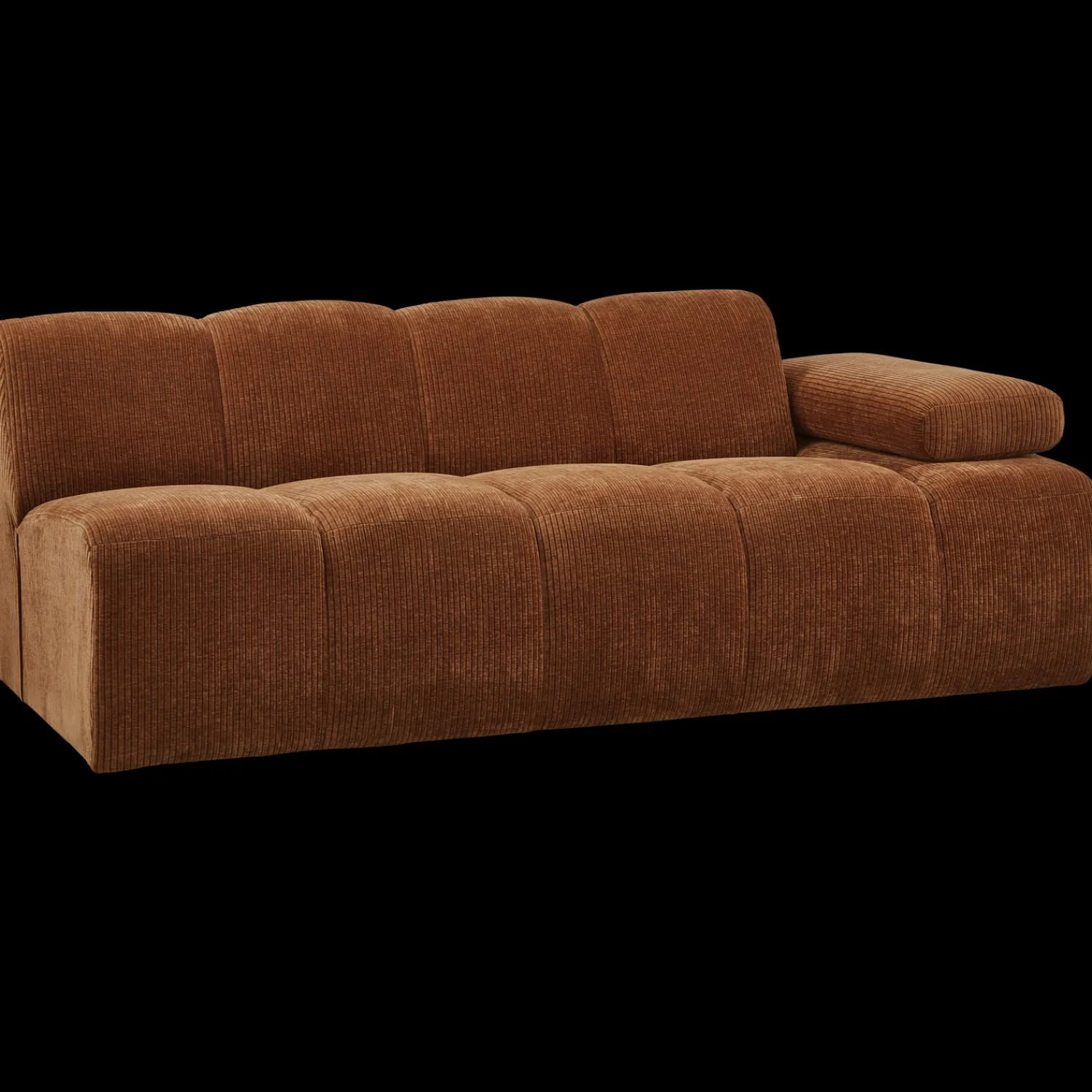 Zitbanken-WOOOD Mojo Rib 2-Zitsbank Rust Brown