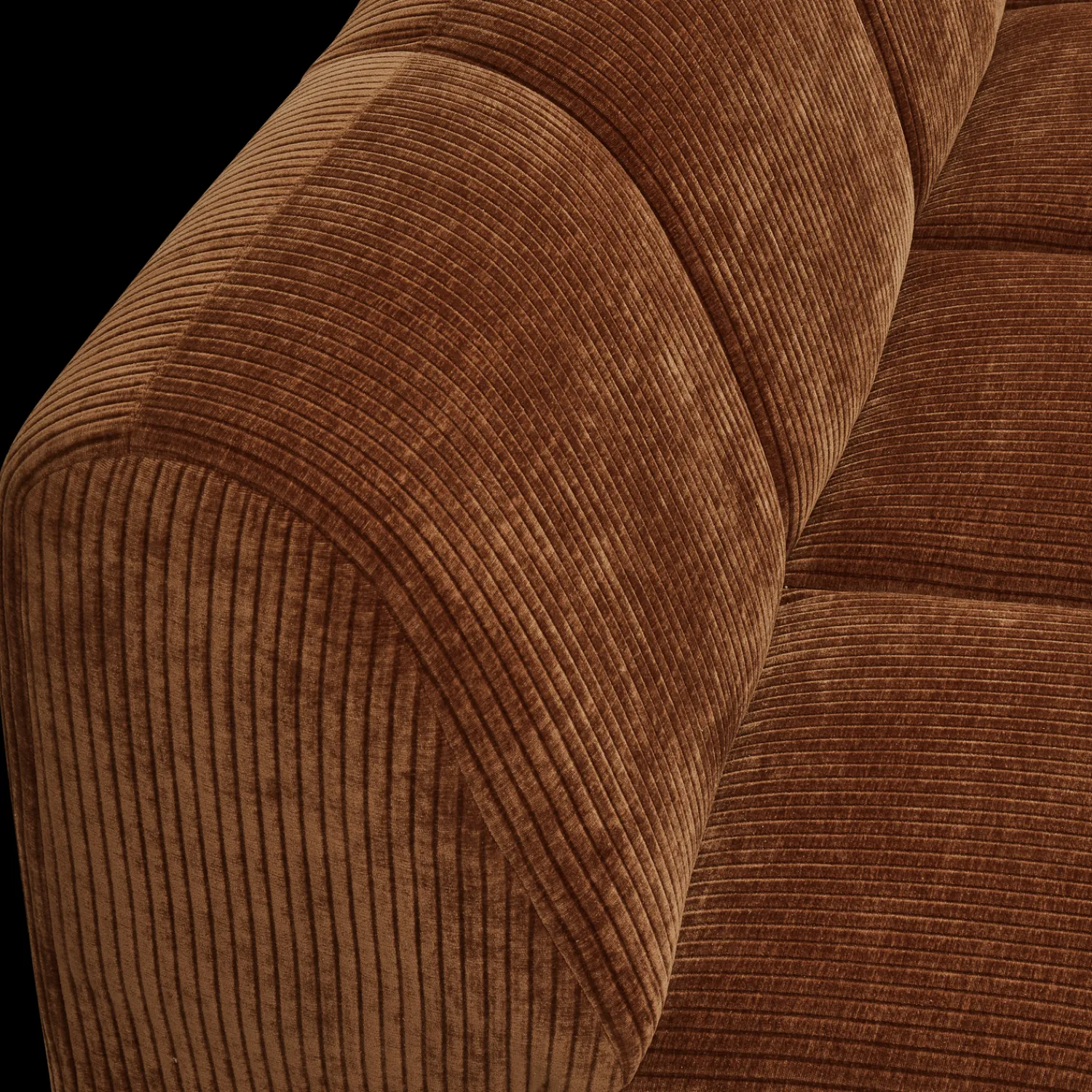 Zitbanken-WOOOD Mojo Rib 2-Zitsbank Rust Brown