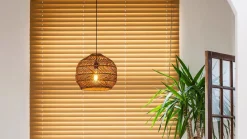 Hanglampen|Hanglampen-Lucide Moloko Hanglamp Okergeel, Bruin
