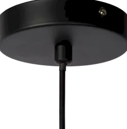 Hanglampen|Hanglampen-Lucide Moloko Hanglamp Okergeel, Bruin