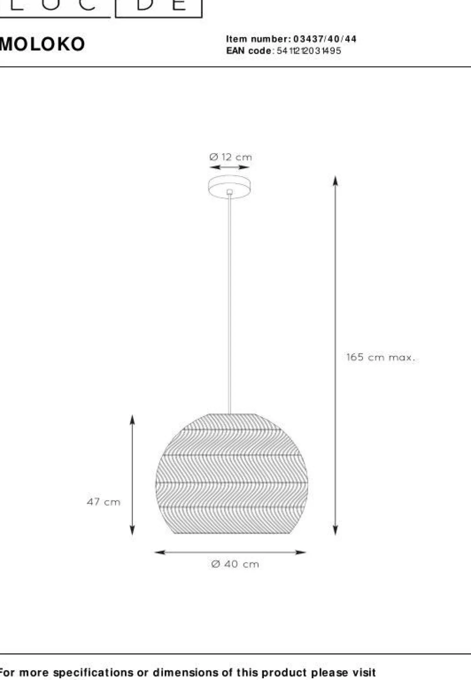 Hanglampen|Hanglampen-Lucide Moloko Hanglamp Okergeel, Bruin