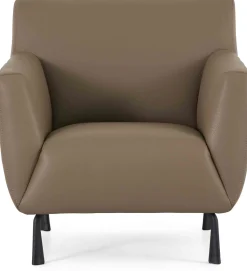 Leren Fauteuils|Design Fauteuils-Montèl Mondo Fauteuil Bruin