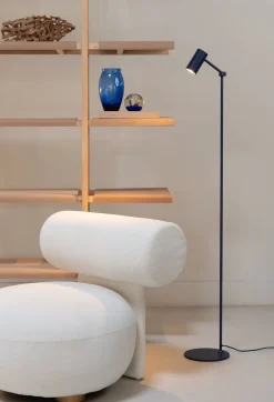 Industriële Vloerlampen|Vloerlampen-It's about RoMi Montreux Vloerlamp Dark Blue