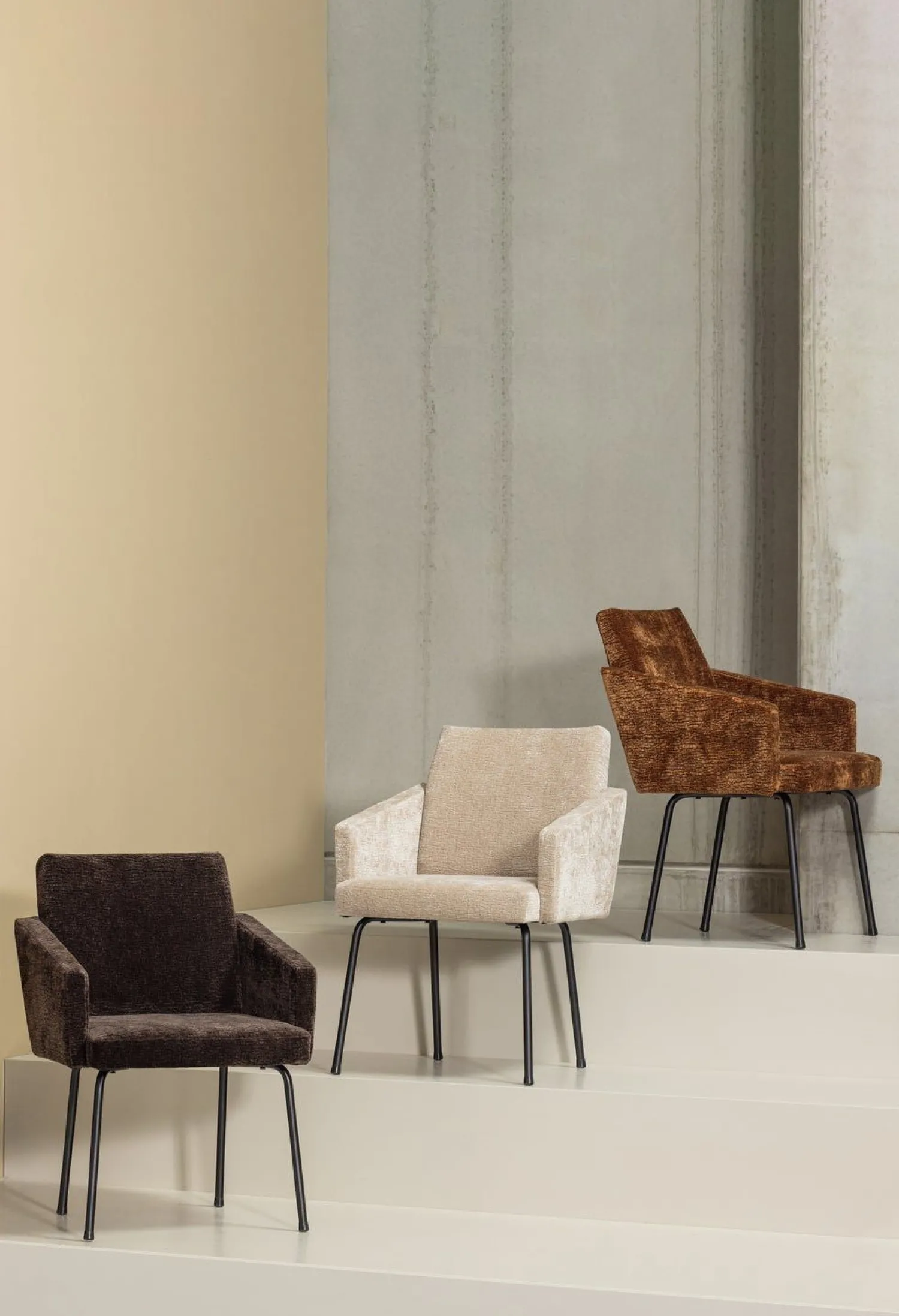 Eetkamerstoelen Met Armleuning-WOOOD Mount Eetkamerstoel Dark Brown