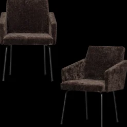 Eetkamerstoelen Met Armleuning-WOOOD Mount Eetkamerstoel Dark Brown