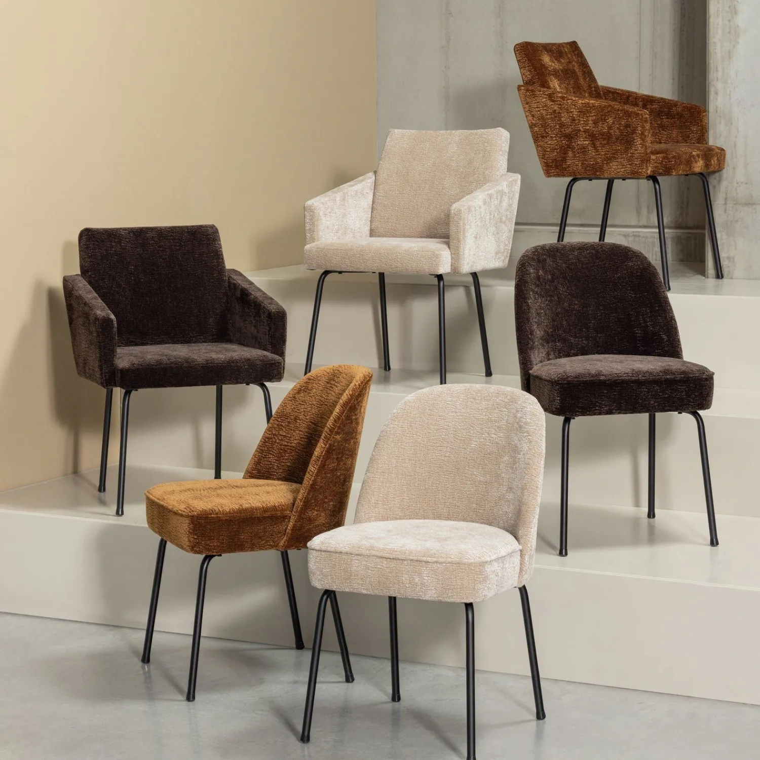 Eetkamerstoelen Met Armleuning-WOOOD Mount Eetkamerstoel Dark Brown
