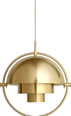 Design Hanglampen|Design Hanglampen-GUBI Multi-Lite Hanglamp Shiny Brass