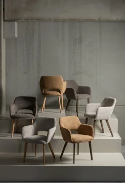 Eetkamerstoelen Met Armleuning-WOOOD Murat Eetkamerstoel Taupe