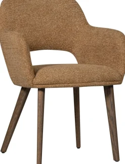Eetkamerstoelen Met Armleuning-WOOOD Murat Eetkamerstoel Yellow