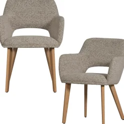 Eetkamerstoelen Met Armleuning-WOOOD Murat Eetkamerstoel Natural