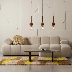 Vloerkleden|Wollen Vloerkleden-WOOOD Musa Vloerkleed Natural, Yellow