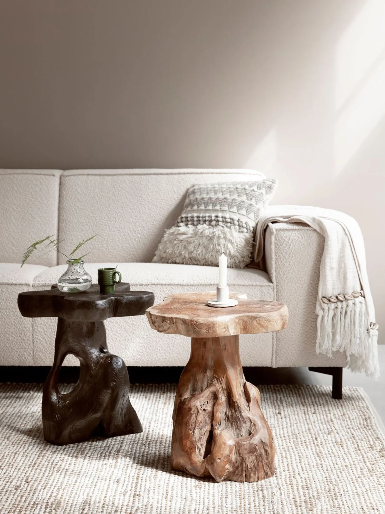 Houten Bijzettafels-MUST Living Mushroom Bijzettafel Natural